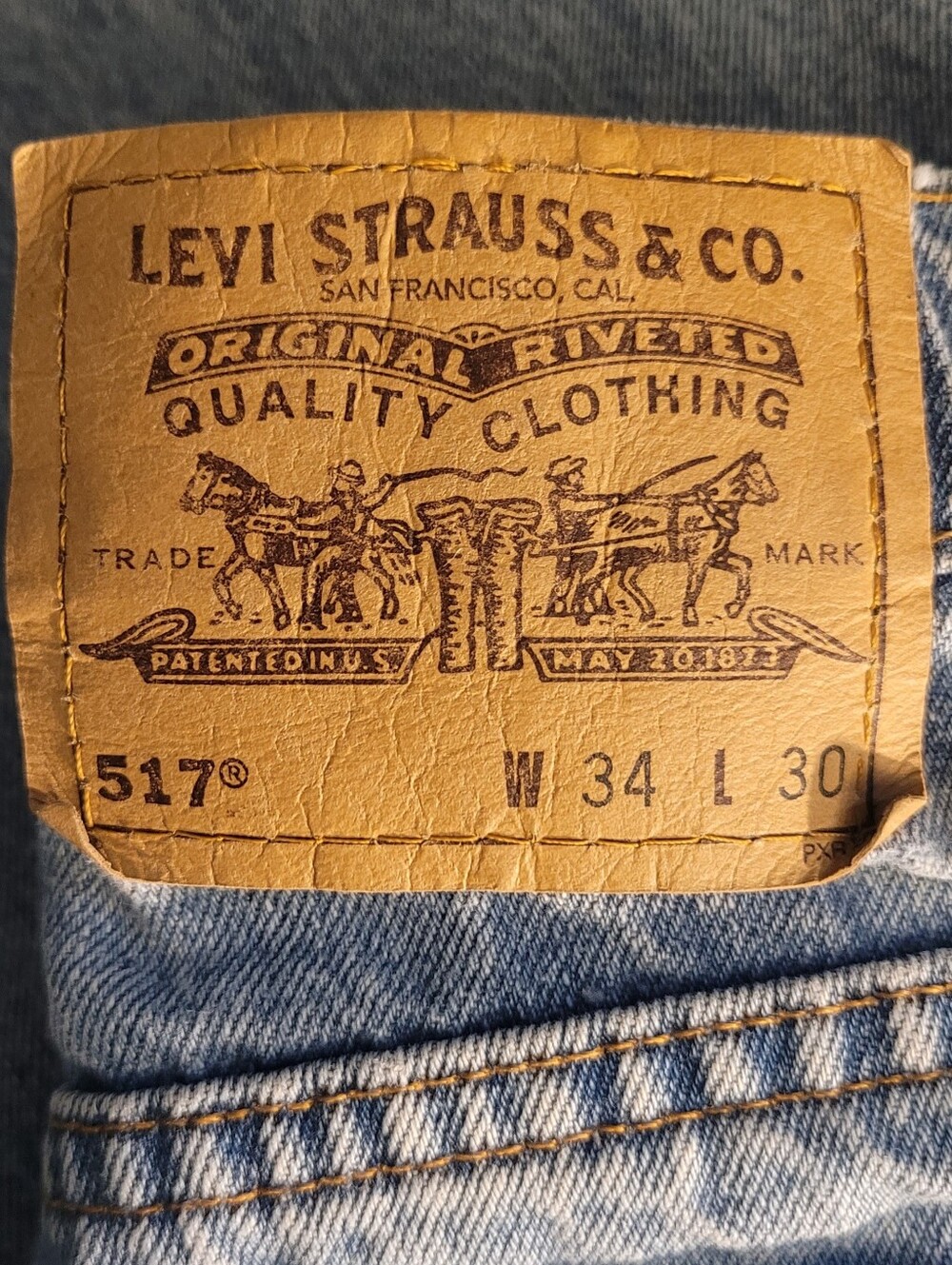 Mens Levi's 517 34x30 Orange Tab Jeans